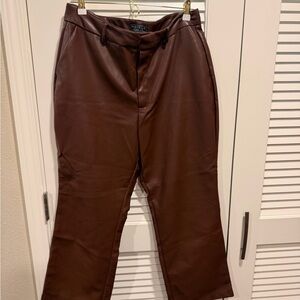 Bagatelle Chocolate pleather Dress Pants